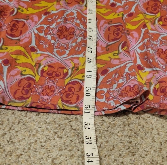 Soft Surroundings Santiago Medallion Maxi Dress Pink Jersey Knit Large 2EE22 - Picture 5 of 8